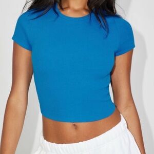 Garage Blue Fitted Top